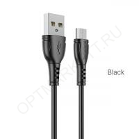 Кабель USB BOROFONE BX51t (3A Fast Charge - 1 м.) резиновый (разъём Type-C, цвет черный, в коробочке