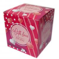 Коробка для кружки розовая "With Love", КП-037