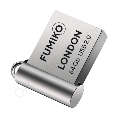 Флешка FUMIKO LONDON 64GB серебряная USB 2.0 (FLO-05)