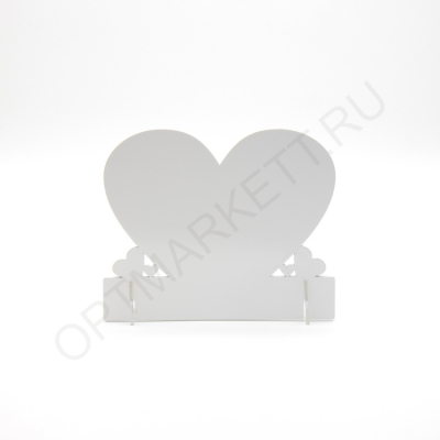 Фоторамка - "Сердце" для сублимации, размер 170х140 мм, Ф-015, подставка в комплекте