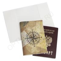 Обложка для паспорта ХОЛСТ для сублимации, белая
