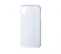 3D Чехол пластиковый для iPhone Х белый матовый (для вакуумной машины)